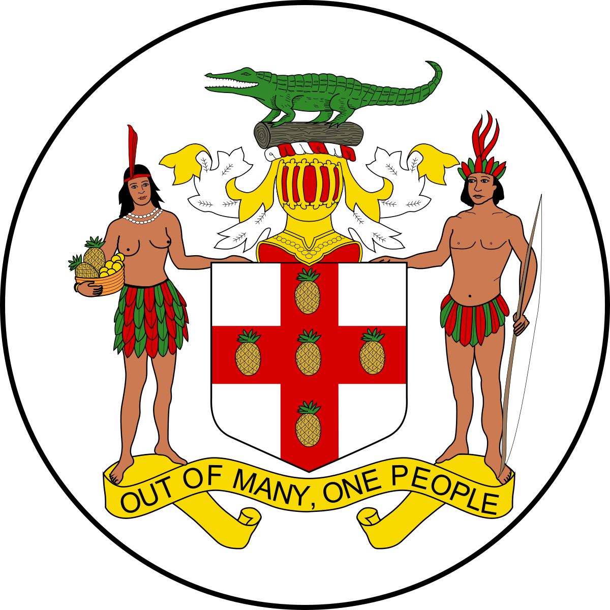 герб, Ямайка, ананас