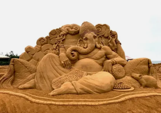 скульптура, песок
