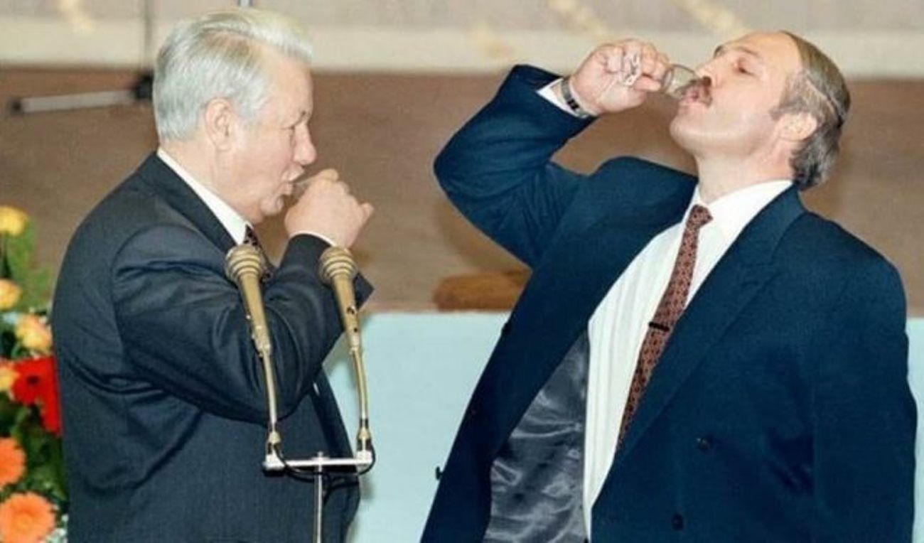 Лукашенко и Ельцин